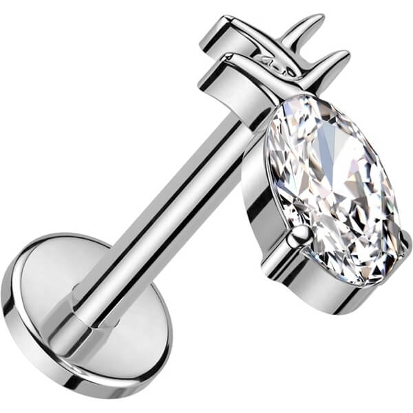 Tytan labret ananas cyrkonia gwint wewnętrzny - Image 2