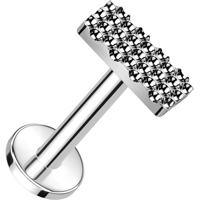 Tytan labret prostokąt gwint wewnętrzny - Image 3
