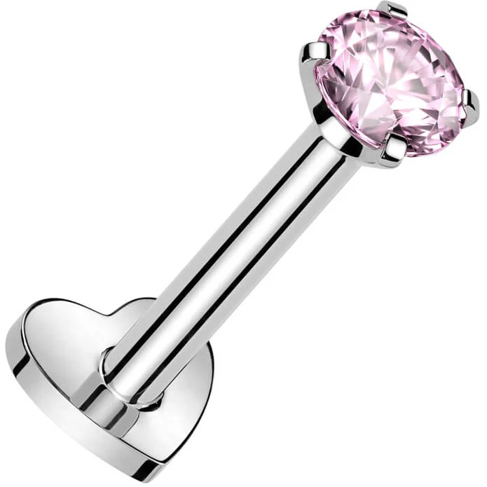 Tytan labret podstawa serduszko cyrkonia gwint wewnętrzny - Image 6